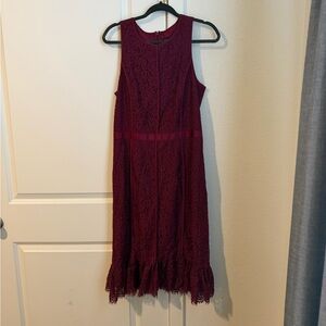 Banana Republic Lace Dress in Berry Plum